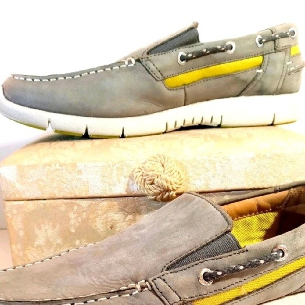 Sabago men's Kinsley grey suede slip-ons sz 9